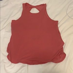 soft pink/red lululemon tank top